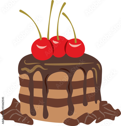 Chocolate Cake Cherry
