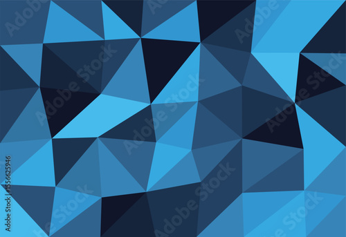 Blue abstract polygonal background. Geometric low poly vector illustration.