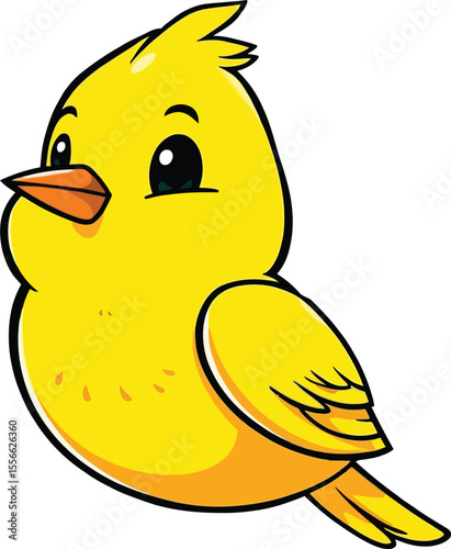 Cute cartoon a illustrator vector canary