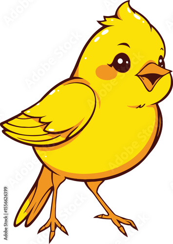 Cute cartoon a illustrator vector canary