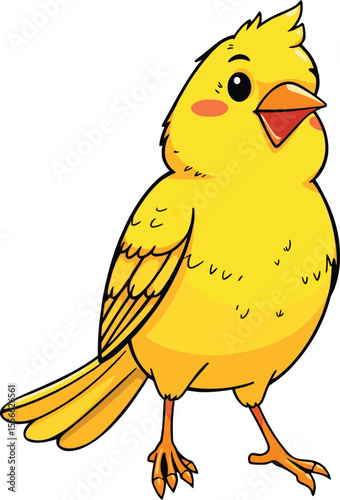Cute cartoon a illustrator vector canary