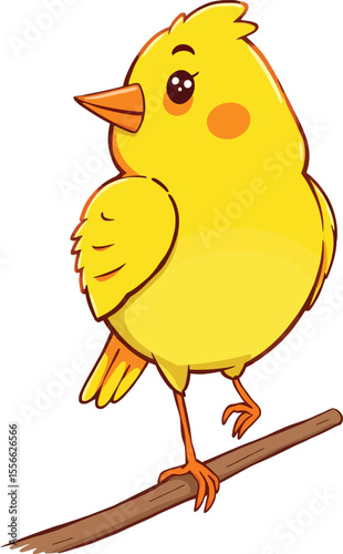 Cute cartoon a illustrator vector canary