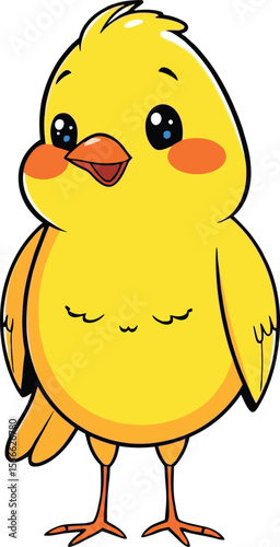 Cute cartoon a illustrator vector canary