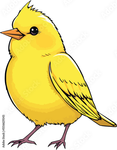 Cute cartoon a illustrator vector canary