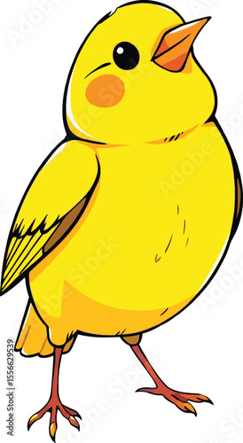 Cute cartoon a illustrator vector canary