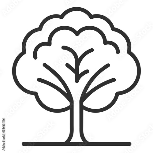 Sandalwood Tree	 outline icon on white background