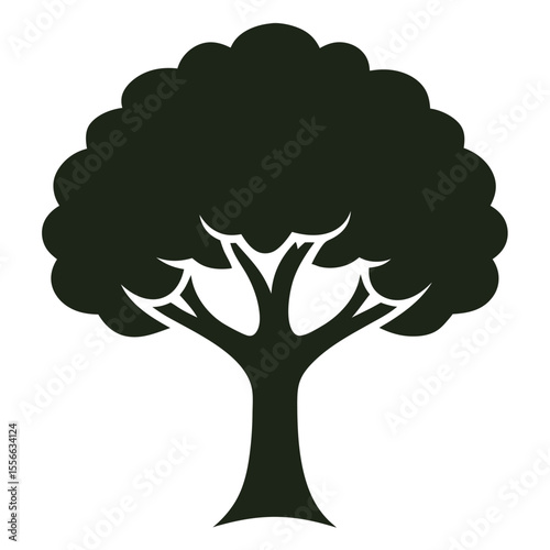 Sandalwood Tree	 silhouette icon on white background