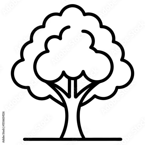 Sandalwood Tree	 outline icon on white background