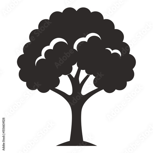 Sandalwood Tree	 silhouette icon on white background