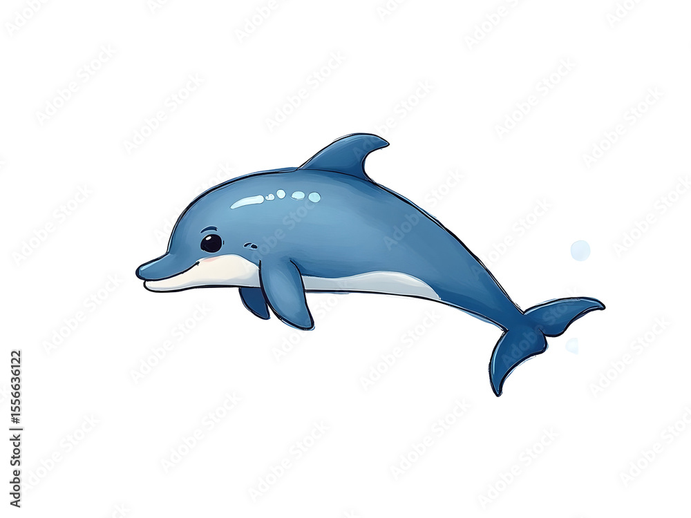 Fototapeta premium dolphin isolated on white