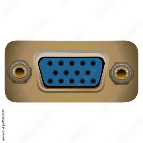 VGA Port – Editable Vector Icon