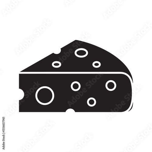 Slice of cheese dairy food product ingredient for sandwich pizza burger delicious snack appetizer tasty foodstuff vector solid glyph icon