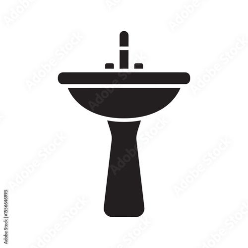 Toilet plunger solid glyph icon for plumbing and drain cleaning bathroom tool for unblocking clogs and maintaining pipe flow and sanitation vector