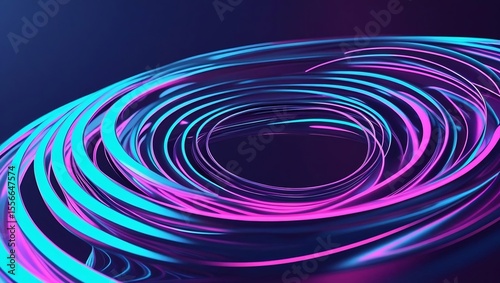 Vibrant Whirlwind of Light and Color:  A mesmerizing display of swirling, luminous lines in shades of electric blue and radiant purple, dancing against a dark backdrop.