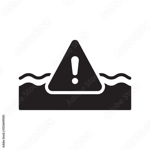 Skin problem warning for irritation allergy sensitivity dermatology issue health care alert cosmetic reaction danger vector solid glyph icon