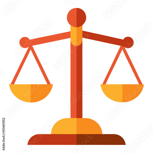 Weights, balance. Imbalance in the libra vector icon on white background.
