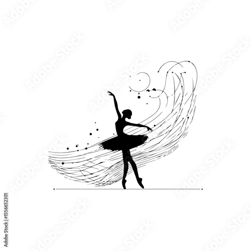 A twirling ballerina