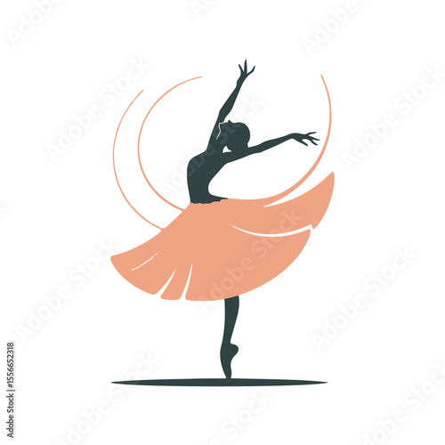 A twirling ballerina