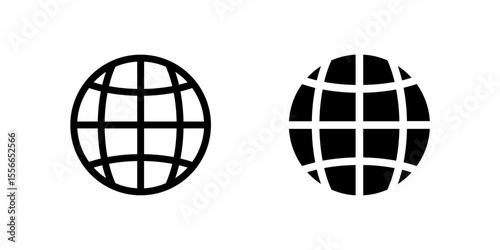 Icons of two go web icons for browsing and online. Represent access and navigation.