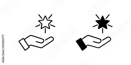 Icons of two value symbols for ethics and business. Represent integrity and worth.