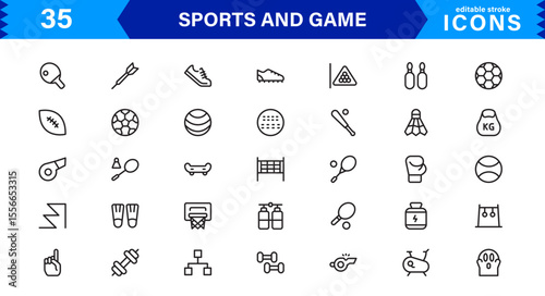 Professional Sports Icon Collection - High-Quality Icons for Teams, Events, and Fitness Projects
