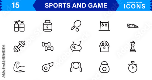 Professional Sports Icon Collection - High-Quality Icons for Teams, Events, and Fitness Projects