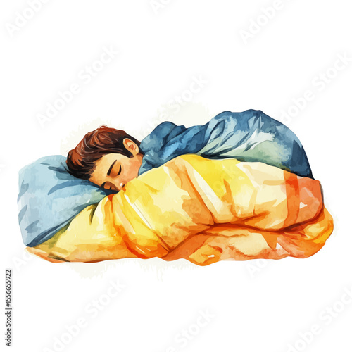 watercolor vector of Sleep Trackers, isolated on a white background.