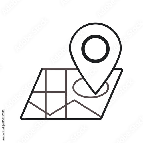 Map Pin Icon for Navigation and Location Tracking