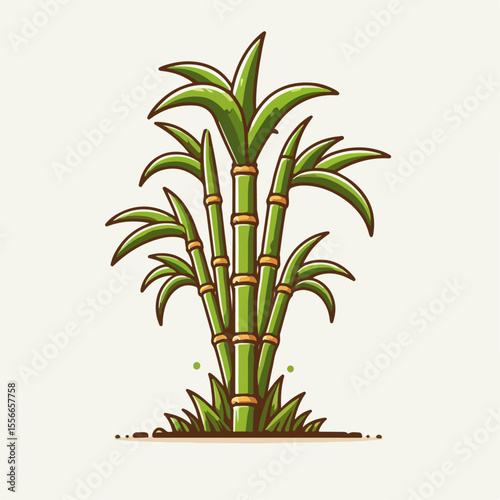 sugar cane plant vector illustration