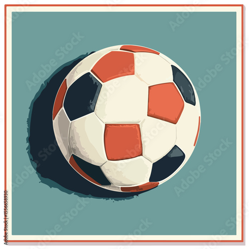 Dynamic Football Flat Vector Illustration for Sports Enthusiasts
