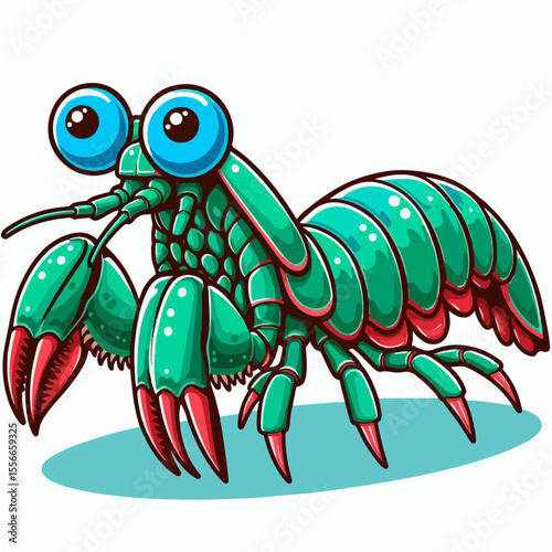 mantis shrimp vector illustration