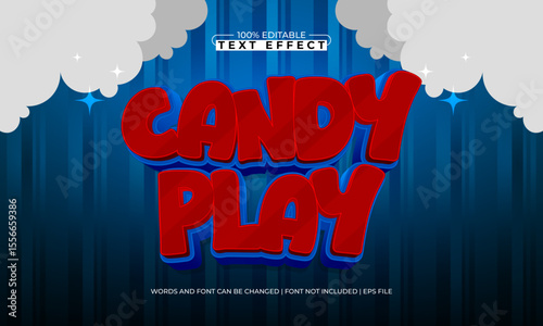 candy play editable text effect with a gaming and play text style