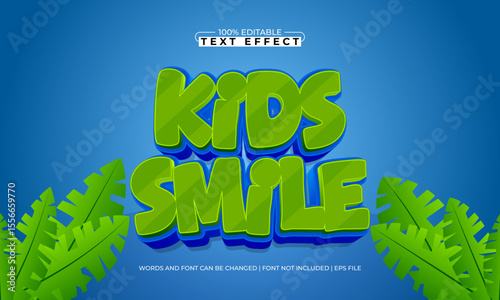 kids smile editable text effect with a gaming and play text style