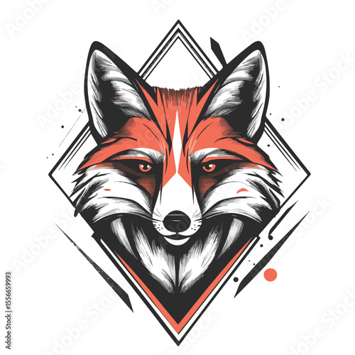 Playful Fox Cartoon Vector Illustration on White Background