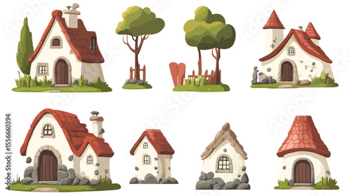 Backside House Vector Illustration