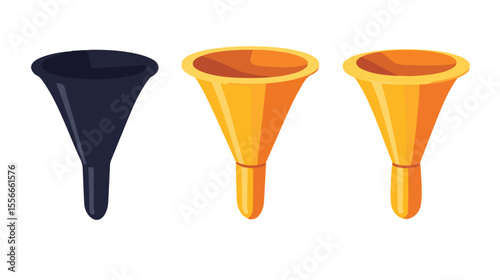 Flat Vector Funnel Tool Construction Icon Illustration