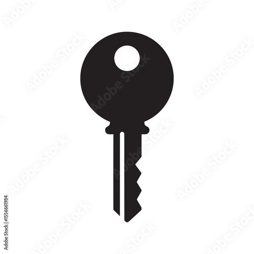 House key solid glyph icon for real estate property access home ownership and new apartment rental security and privacy symbol vector