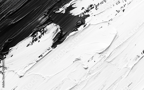 Wallpaper Mural Abstract Black and White Paint Texture with Bold Brushstrokes Torontodigital.ca