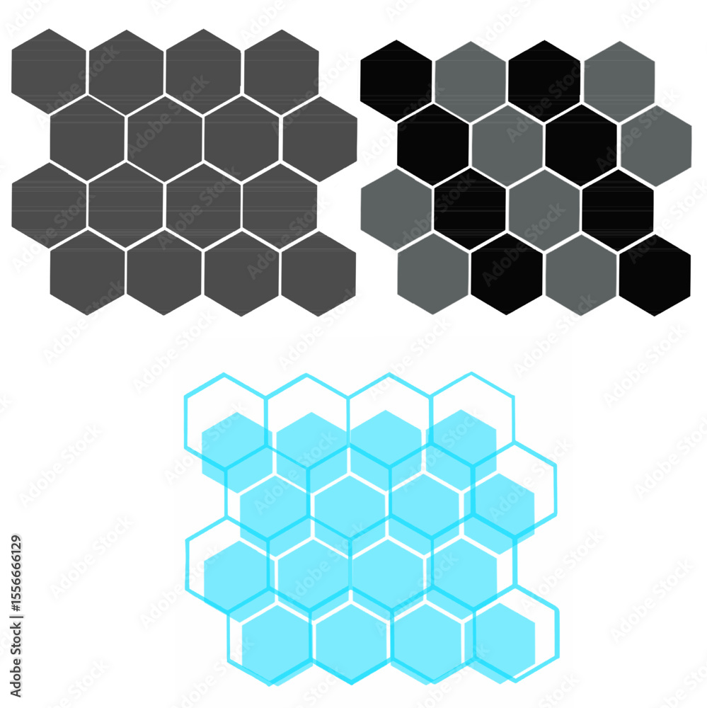 abstract background with hexagons elemen