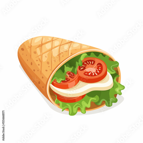 A wrapped sandwich with a bite taken out
