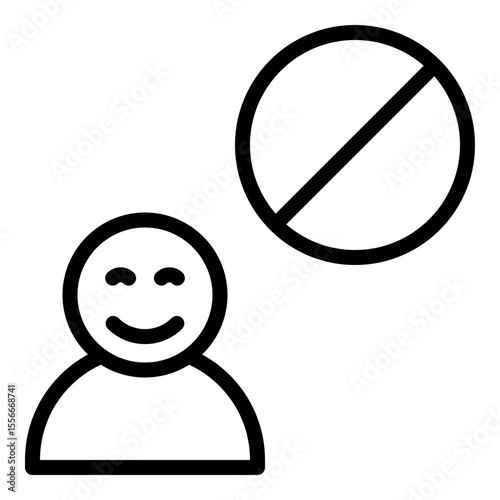 block user line icon
