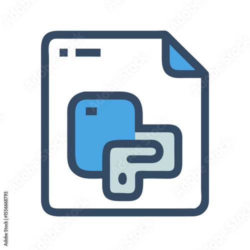 Python file format graphic illustration for programming content and technology concepts