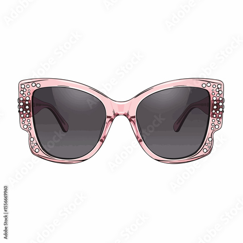 Jeweled Butterfly with Dark Grey Lenses Sunglasses
