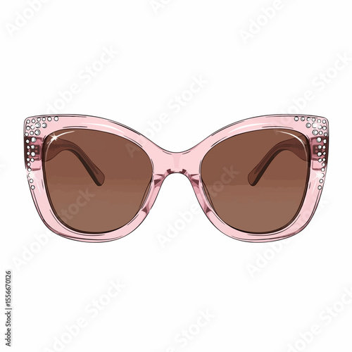 Jeweled Butterfly with Brown Lenses Sunglasses