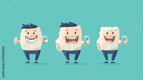 Professional Dentist Character Holding Mouthwash Flat Vector Illustration