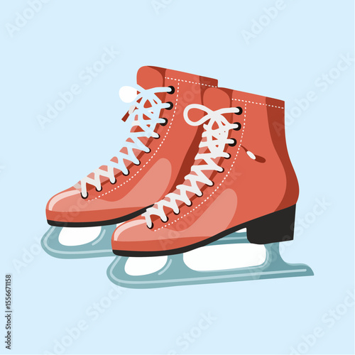 A pair of ice skates with laces tied together
