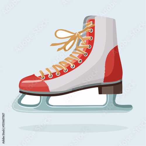 A pair of ice skates with laces tied together

