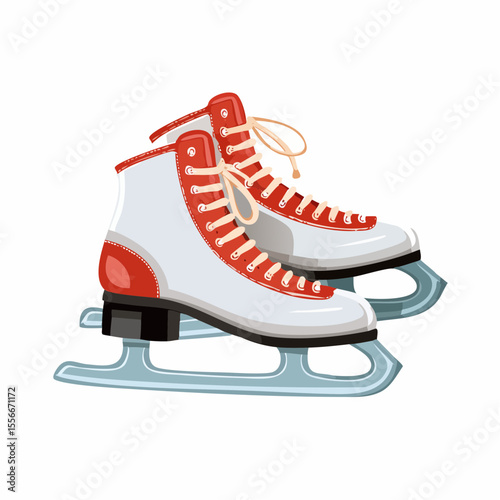 A pair of ice skates with laces tied together
