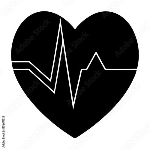 heart and heartbeat symbol