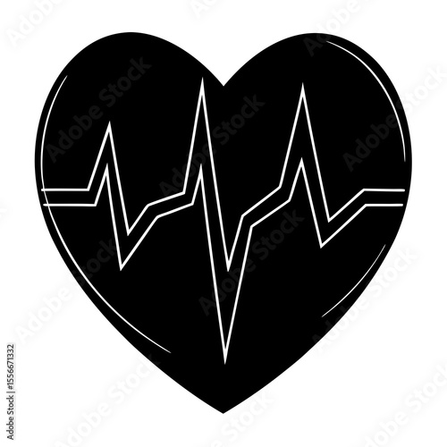 heart and heartbeat symbol